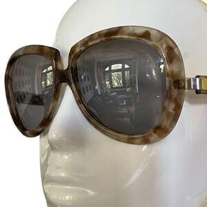 Vintage 1970s Silhouette 555 Oversized Funky Light Grey Lens Sunglasses
